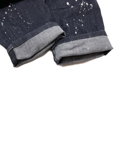 DSQUARED2（ディースクエアード）DSQUARED2 (ディースクエアード) ダメージ加工 ストレッチ スリム Gパン/S71LB1373 S30503 ブラック サイズ:50の古着・服飾アイテム