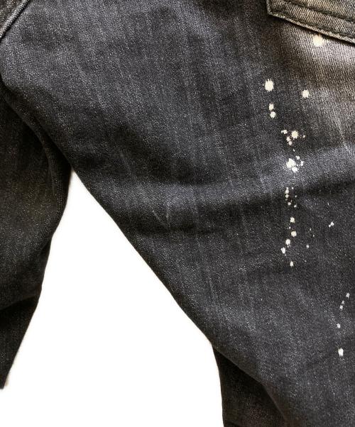 DSQUARED2（ディースクエアード）DSQUARED2 (ディースクエアード) ダメージ加工 ストレッチ スリム Gパン/S71LB1373 S30503 ブラック サイズ:50の古着・服飾アイテム