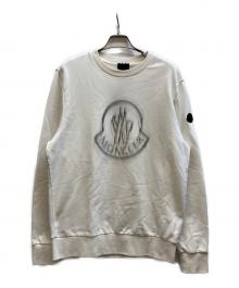 MONCLER（モンクレール）の古着「BLURRED LOGO SWEATSHIRT/K10918G00007」｜ホワイト