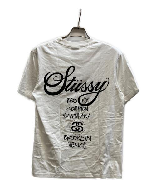 stussy（ステューシー）stussy (ステューシー) ワールドツアーTシャツ ホワイト サイズ:Sの古着・服飾アイテム