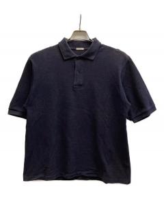 中古・古着通販】COMOLI (コモリ) 鹿の子 半袖ポロシャツ ネイビー