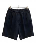 N.HOOLYWOODエヌ ハリウッド）の古着「2TUCK HALF PANTS - Black/2221-PT51-098 peg」｜ブラック