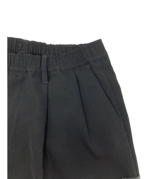 N.HOOLYWOOD（エヌ ハリウッド）N.HOOLYWOOD (エヌ ハリウッド) 2TUCK HALF PANTS - Black/2221-PT51-098 peg ブラック サイズ:38の古着・服飾アイテム