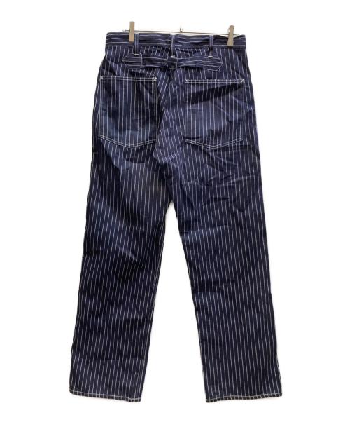 SUGAR CANE（シュガーケーン）SUGAR CANE (シュガーケーン) ウォバッシュ ストライプ ワークパンツ ネイビー サイズ:81cm (W32)の古着・服飾アイテム