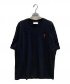 AMI Alexandre Mattiussiアミアレクサンドルマテュッシ）の古着「ロゴTシャツ / BFHJ108.723」｜ブラック