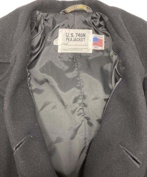 SCHOTT BROS.（ショットブロス）SCHOTT BROS. (ショットブロス) Pコート/7118 ブラック サイズ:Lの古着・服飾アイテム