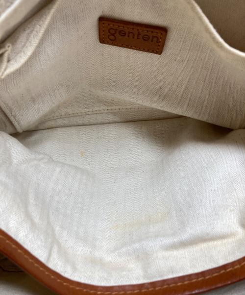 genten（ゲンテン）genten (ゲンテン) カットワークレザーハンドバッグ ブラウン サイズ:₋の古着・服飾アイテム