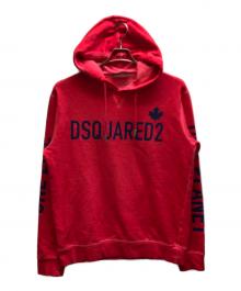 DSQUARED2（ディースクエアード）の古着「One Life Organic Cotton Fit Hooded Sweatshirt」｜レッド