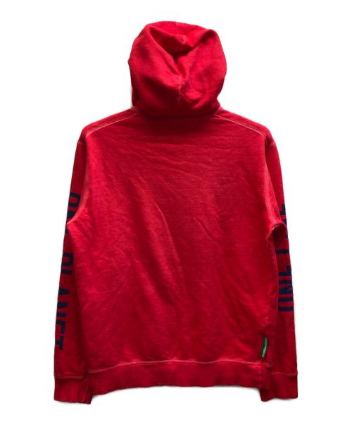 DSQUARED2（ディースクエアード）DSQUARED2 (ディースクエアード) One Life Organic Cotton Fit Hooded Sweatshirt レッド サイズ:Lの古着・服飾アイテム
