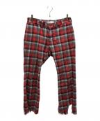 FACETASMファセッタズム）の古着「FRINGE PANTS / CHG-PT-M07」｜レッド
