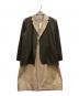 no.（ナンバー）の古着「LAYERED JACKET COAT」｜オリーブ×アイボリー