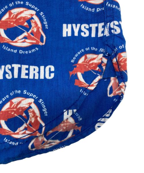 Hysteric Glamour（ヒステリックグラマー）Hysteric Glamour (ヒステリックグラマー) シャーク ガール 総柄 コットンリネン シャツ/02172AH01 ブルー サイズ:Mの古着・服飾アイテム