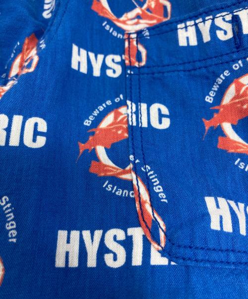 Hysteric Glamour（ヒステリックグラマー）Hysteric Glamour (ヒステリックグラマー) シャーク ガール 総柄 コットンリネン シャツ/02172AH01 ブルー サイズ:Mの古着・服飾アイテム