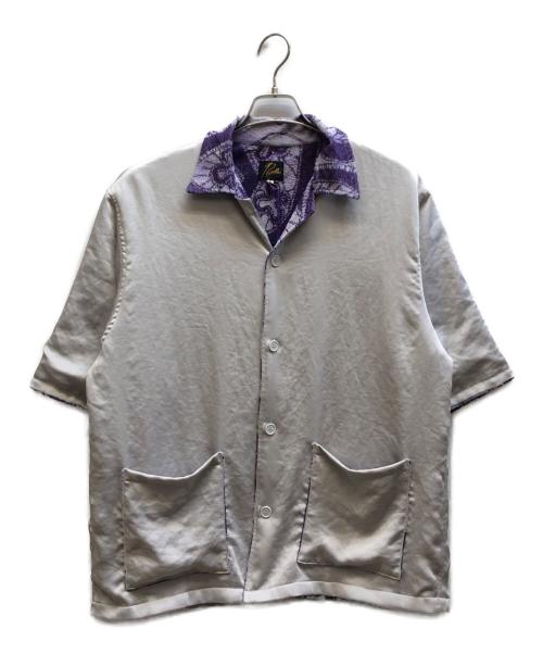 Needles（ニードルズ）Needles (ニードルズ) 半袖シャツ パープル×シルバー サイズ:Lの古着・服飾アイテム