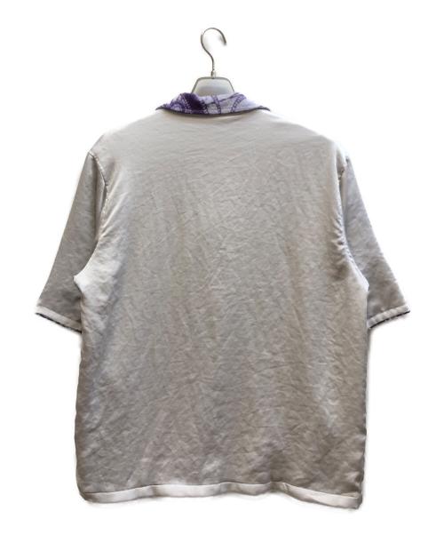 Needles（ニードルズ）Needles (ニードルズ) 半袖シャツ パープル×シルバー サイズ:Lの古着・服飾アイテム
