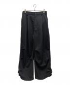 MAISON SPECIALメゾンスペシャル）の古着「4 Colors Chambray Washable Wool Prime-Wide Snow Pants」｜ブラック