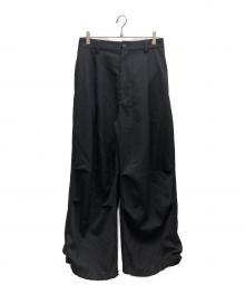 MAISON SPECIAL（メゾンスペシャル）の古着「4 Colors Chambray Washable Wool Prime-Wide Snow Pants」｜ブラック