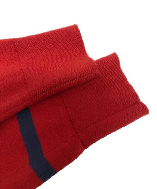 POLO RALPH LAUREN（ポロ・ラルフローレン）POLO RALPH LAUREN (ポロ・ラルフローレン) アンサンブルクルーネックカーディガン レッド×ブルー サイズ:XSの古着・服飾アイテム