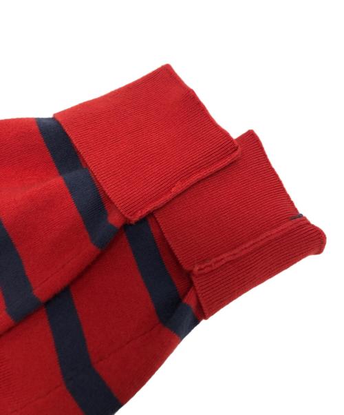 POLO RALPH LAUREN（ポロ・ラルフローレン）POLO RALPH LAUREN (ポロ・ラルフローレン) アンサンブルクルーネックカーディガン レッド×ブルー サイズ:XSの古着・服飾アイテム