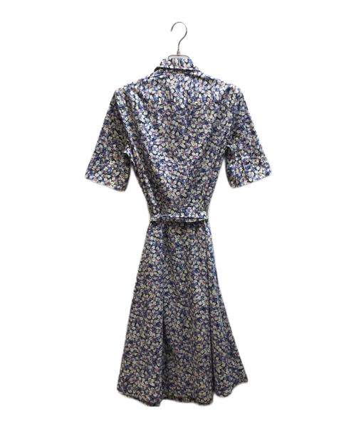 LAUREN RALPH LAUREN（ローレン ラルフ ローレン）LAUREN RALPH LAUREN (ローレンラルフローレン) Floral Belted Cotton-Blend Shirtdress パープル サイズ:2の古着・服飾アイテム