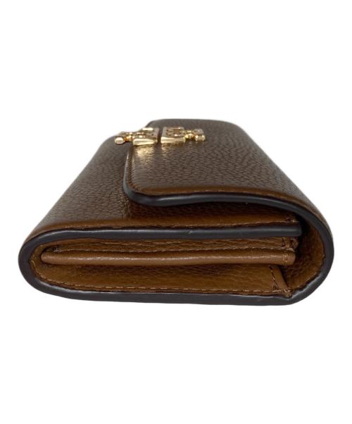 TORY BURCH（トリーバーチ）TORY BURCH (トリーバーチ) BRITTEN ENVELOPE WALLET ブラウンの古着・服飾アイテム