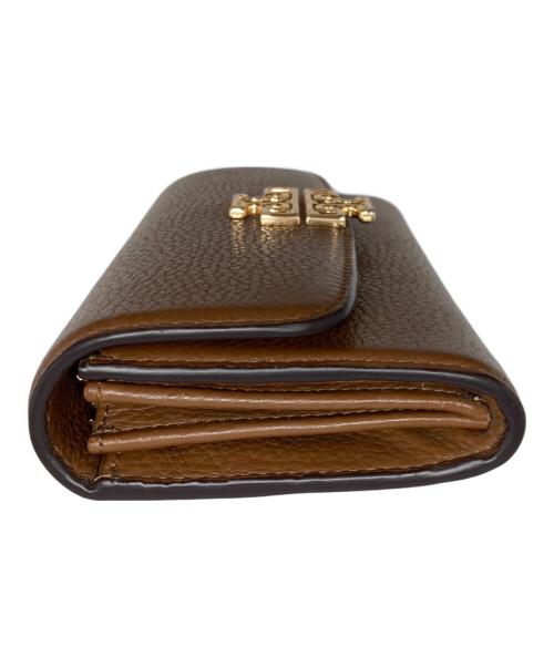 TORY BURCH（トリーバーチ）TORY BURCH (トリーバーチ) BRITTEN ENVELOPE WALLET ブラウンの古着・服飾アイテム