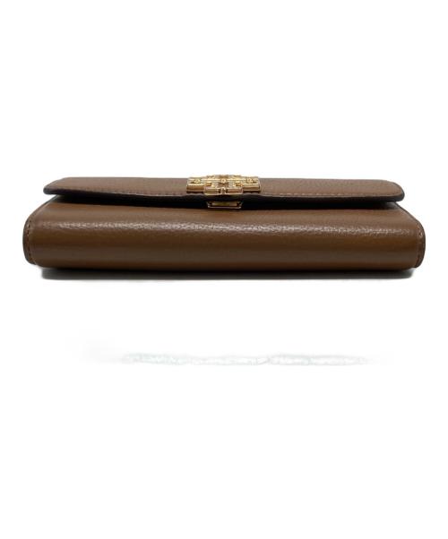 TORY BURCH（トリーバーチ）TORY BURCH (トリーバーチ) BRITTEN ENVELOPE WALLET ブラウンの古着・服飾アイテム
