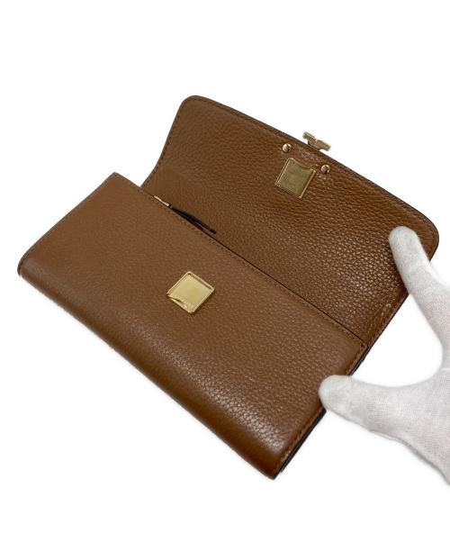TORY BURCH（トリーバーチ）TORY BURCH (トリーバーチ) BRITTEN ENVELOPE WALLET ブラウンの古着・服飾アイテム