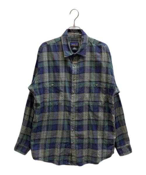 Patagonia（パタゴニア）Patagonia (パタゴニア) チェックシャツ グリーン×ネイビー サイズ:Mの古着・服飾アイテム