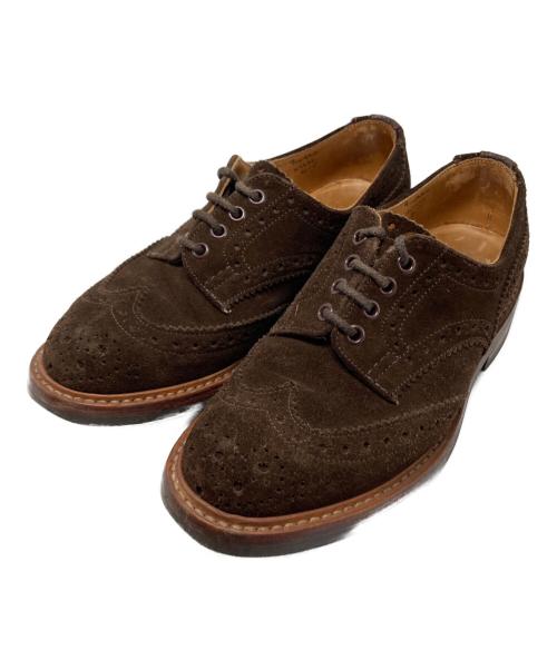Tricker's（トリッカーズ）Tricker's (トリッカーズ) ウィングチップスエードドレスシューズ/ M7292 ブラウン サイズ:6の古着・服飾アイテム
