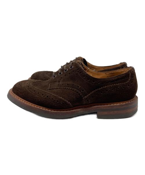 Tricker's（トリッカーズ）Tricker's (トリッカーズ) ウィングチップスエードドレスシューズ/ M7292 ブラウン サイズ:6の古着・服飾アイテム