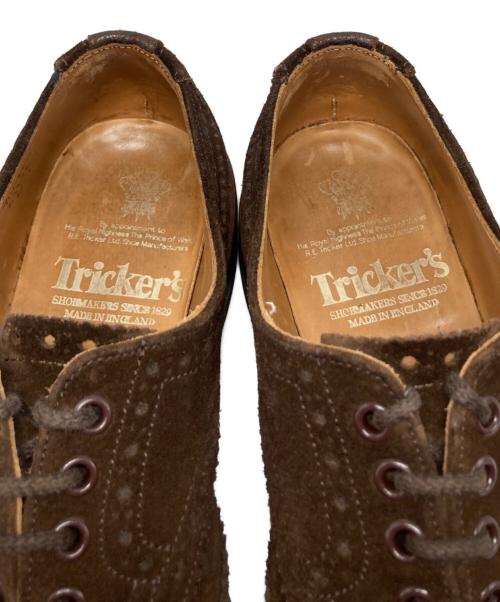 Tricker's（トリッカーズ）Tricker's (トリッカーズ) ウィングチップスエードドレスシューズ/ M7292 ブラウン サイズ:6の古着・服飾アイテム