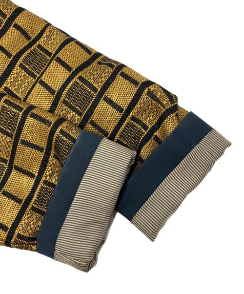 ETRO（エトロ）ETRO (エトロ) ノーカラージャケット ネイビー×イエロー サイズ:42の古着・服飾アイテム