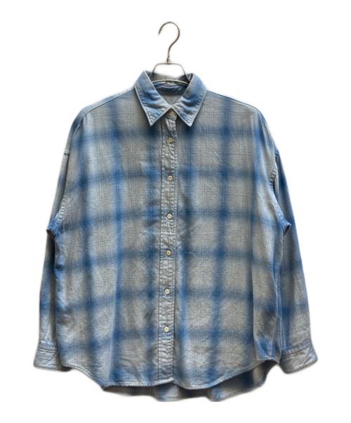 FRAMeWORK（フレームワーク）FRAMeWORK (フレームワーク) INDIGO CHECKオーバーシャツ ブルー サイズ:-の古着・服飾アイテム
