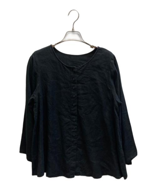 nest Robe（ネストローブ）nest Robe (ネストローブ) リネン2wayフレアブラウス / 01193-1335 ブラック サイズ:Fの古着・服飾アイテム