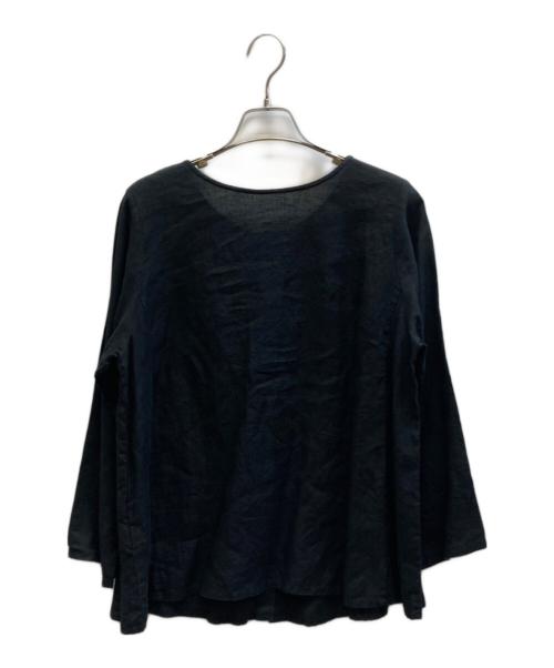 nest Robe（ネストローブ）nest Robe (ネストローブ) リネン2wayフレアブラウス / 01193-1335 ブラック サイズ:Fの古着・服飾アイテム