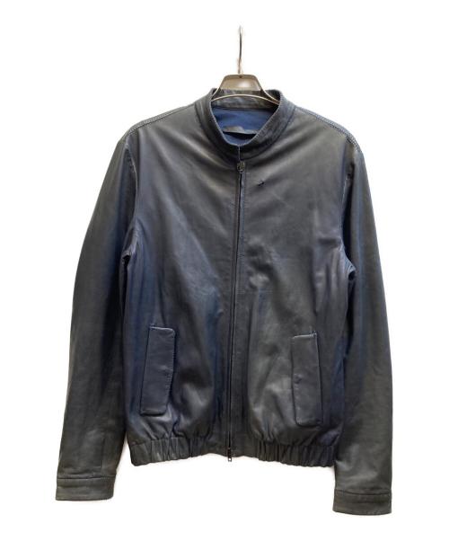 salvatore santoro（サルヴァトーレサントロ）Salvatore Santoro (サルヴァトーレサントロ) レザージャケット ネイビー サイズ:50の古着・服飾アイテム