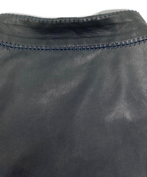 salvatore santoro（サルヴァトーレサントロ）Salvatore Santoro (サルヴァトーレサントロ) レザージャケット ネイビー サイズ:50の古着・服飾アイテム
