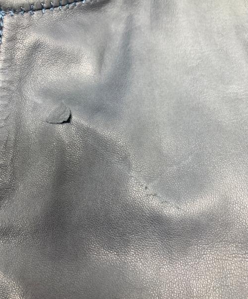 salvatore santoro（サルヴァトーレサントロ）Salvatore Santoro (サルヴァトーレサントロ) レザージャケット ネイビー サイズ:50の古着・服飾アイテム