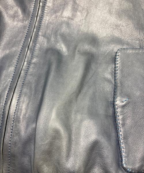 salvatore santoro（サルヴァトーレサントロ）Salvatore Santoro (サルヴァトーレサントロ) レザージャケット ネイビー サイズ:50の古着・服飾アイテム