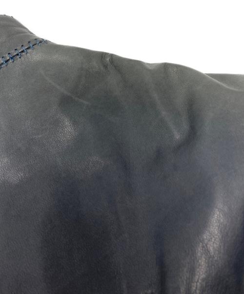 salvatore santoro（サルヴァトーレサントロ）Salvatore Santoro (サルヴァトーレサントロ) レザージャケット ネイビー サイズ:50の古着・服飾アイテム