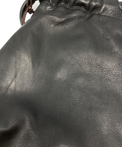 John Woodbridge & Sons Makers（ジョン・ウッドブリッジ＆サンズメーカーズ）John Woodbridge & Sons Makers (ジョン・ウッドブリッジ＆サンズメーカーズ) ヴィンテージ レザー 2way ドローストリング バッグ ブラック サイズ:₋の古着・服飾アイテム