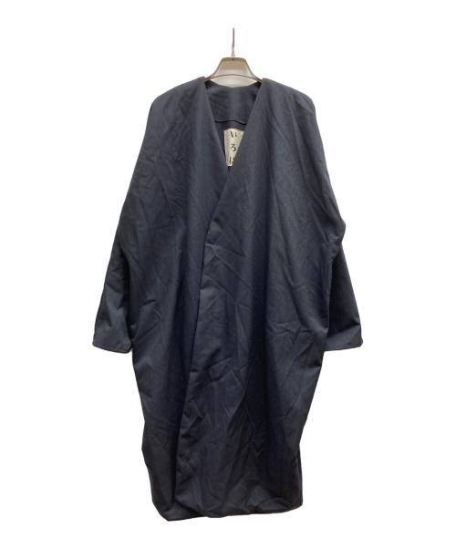 いろは（イロハ）いろは (イロハ) ウールノーカラーコート グレー サイズ:₋の古着・服飾アイテム