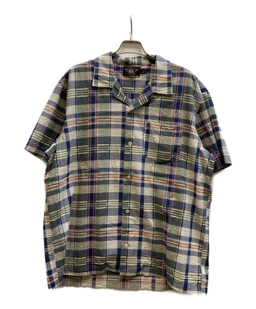 RRL（ダブルアールエル）RRL (ダブルアールエル) シアサッカーチェックシャツ/782889998001 グリーン サイズ:XLの古着・服飾アイテム