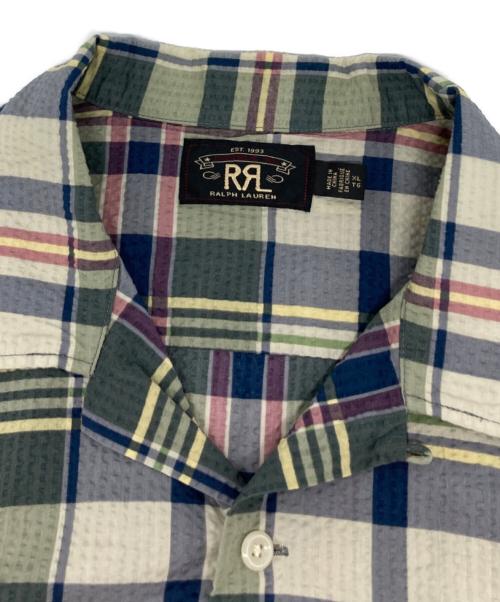 RRL（ダブルアールエル）RRL (ダブルアールエル) シアサッカーチェックシャツ/782889998001 グリーン サイズ:XLの古着・服飾アイテム