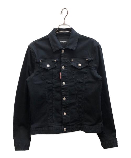 DSQUARED2（ディースクエアード）DSQUARED2 (ディースクエアード) ブラックデニムジャケット / S79AM0002 S39781 ブラック サイズ:48の古着・服飾アイテム