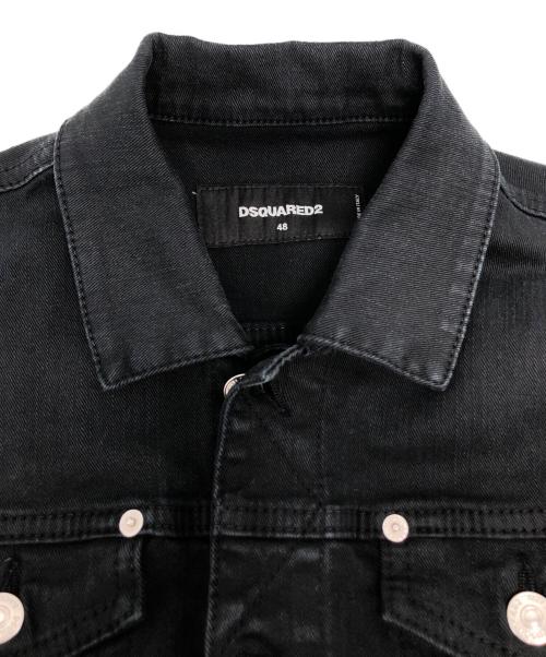DSQUARED2（ディースクエアード）DSQUARED2 (ディースクエアード) ブラックデニムジャケット / S79AM0002 S39781 ブラック サイズ:48の古着・服飾アイテム
