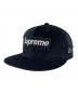 New Era（ニューエラ）の古着「ベロアボックスロゴキャップ」｜ブラック