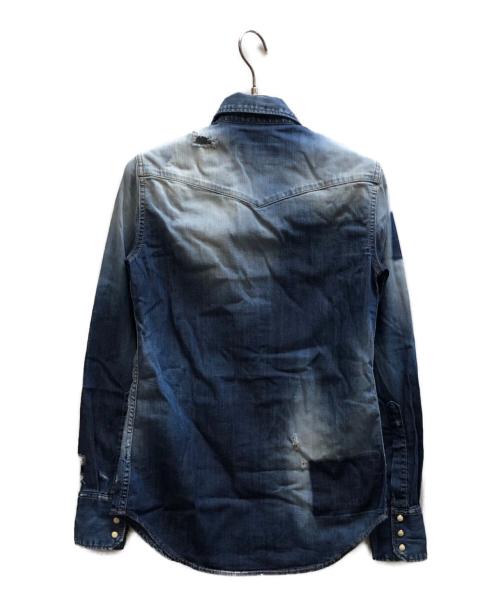 DSQUARED2（ディースクエアード）DSQUARED2 (ディースクエアード) ウエスタンシャツ インディゴ サイズ:38の古着・服飾アイテム