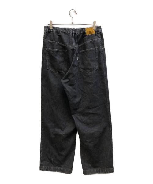 NEON SIGN（ネオンサイン）NEON SIGN (ネオンサイン) Wide denim slacks “Used” ブラック サイズ:48の古着・服飾アイテム